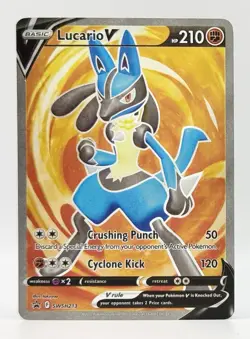 2020 Pokemon Sword & Shield Black Star Promos Holo Lucario V - Image 1
