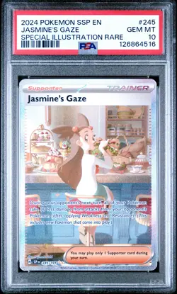 2024 POKEMON SSP EN-SURGING SPARKS #245 JASMINE'S GAZE PSA 10 - Image 1