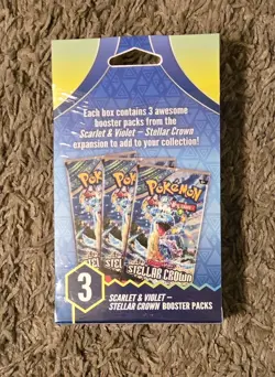 Pokemon Scarlet & Violet Stellar Crown 3 Booster Packs Box New Sealed - Image 5