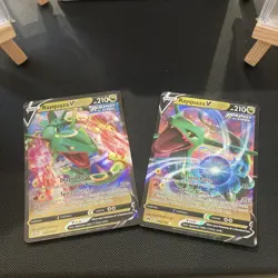 Pokemon TCG Rayquaza V Sword & Shield Promo SWSH147 and 100/159 pack fresh - Image 1