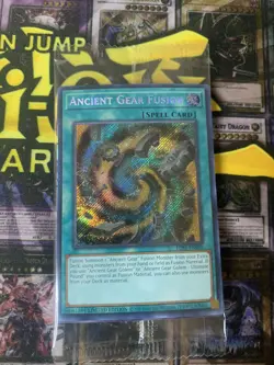 Yugioh Ancient Gear Fusion LDS1-EN090 Secret Rare Promo Sealed! - Image 1