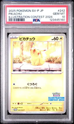 PSA 10 Pokemon Card Pikachu Illustration Contest Promo 242/SV-P 2024 Japanese - Image 1