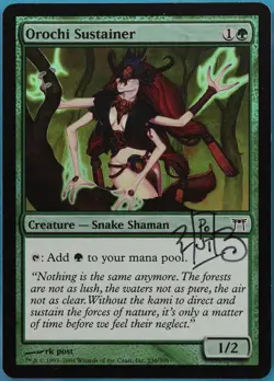Orochi Sustainer FOIL Champions of Kamigawa NM SIGNED CARD (424561) ABUGames - Image 1