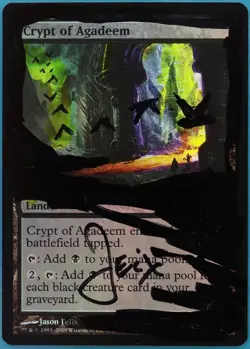 Crypt of Agadeem FOIL Zendikar NM ARTIST ALTERED SIGNED CARD (409594) ABUGames - Image 1