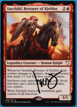 Varchild, Betrayer of Kjeldor Commander 2018 NM SIGNED CARD (504927) ABUGames - Image 1