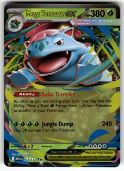 Mega Venusaur ex 003/132 ME01: Mega Evolution NM Pokemon Card TCG - Image 1