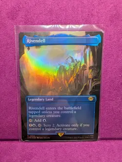 MTG Gandalf of the Secret Fire *BORDERLESS FOIL* LoTR 507 NM + Holo Rivendall - Image 3