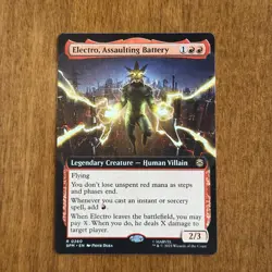 Electro Assaulting Battery Extended Art Foil Magic MTG Spider-Man R 0260 - Image 1