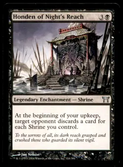 MTG Honden of Night's Reach LP Light Play Champions of Kamigawa [3977] - Image 1