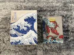 MTG Magic The Gathering Commander Ultra Pro Alcove Great Wave & Dragon Shields - Image 1