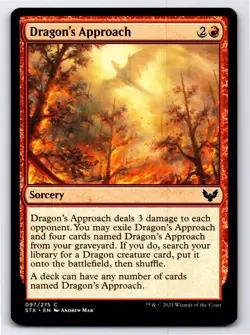 Dragon's Approach C Strixhaven: School of Mages # 97 NM Normal - Image 1