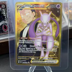 2025 Pokemon Destined Rivals Team Rockets Mewtwo ex 240/182 Hyper rare Read Desc - Image 1