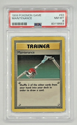 NM - MINT - 1999 Pokemon Shadowless Base Set Maintenance #83 - PSA 8 - Image 1