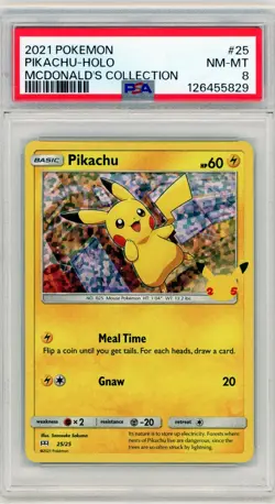 2021 Pokemon McDonald's Collection Pikachu Holo #25 - PSA 8 - Image 1
