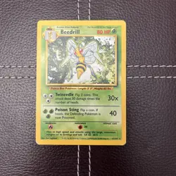 Pokemon TCG - Beedrill - 17/102 - Unlimited Base Set - MP Rare (1999) - Image 1