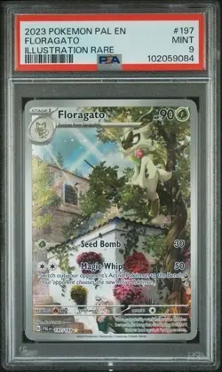 2023 POKEMON CARD S&V PALDEA EVOLVED #197/193 FLORAGATO ILLUSTRATION RARE PSA 9 - Image 1