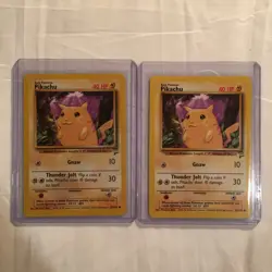 Vintage Pokemon Card Lot Pikachu Base Set 2 Pack Fresh Mint - Image 1