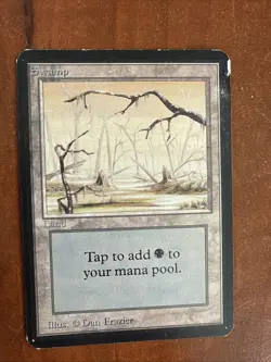 MTG Swamp (2 Branches) Alpha Magic The Gathering Card - Image 1