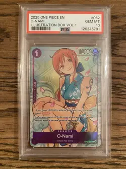 O-Nami (Illustration Box Vol.1) OP05-062 One Piece Promotion Cards Foil - PSA10 - Image 1