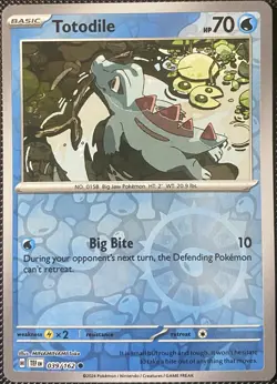 Totodile 039/162 SV05: Temporal Forces Reverse Holo - Pokemon Card - Image 1