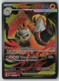 Mega Camerupt ex 156/132 Pokemon Mega Evolution Ultra Rare Near Mint Card (NM) 1 - Image 1