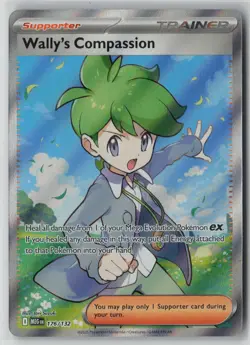 Wally's Compassion 176/132 Pokemon Mega Evolution Ultra Rare Near Mint Card NM 1 - Image 1