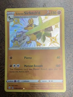 Galarian Sirfetch'd SV064/SV122 Shining Fates Shiny Vault Holo Pokemon Card - Image 1