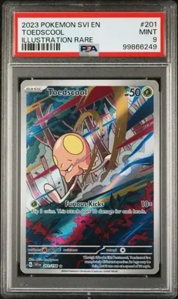 2023 Pokemon Card SVI EN Illustration Rare 201/198 Toedscool PSA 9 - Image 1