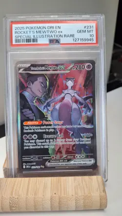 Pokemon TCG Team Rocket's Mewtwo EX Destined Rivals 231/182 GEM MT PSA 10 - Image 1