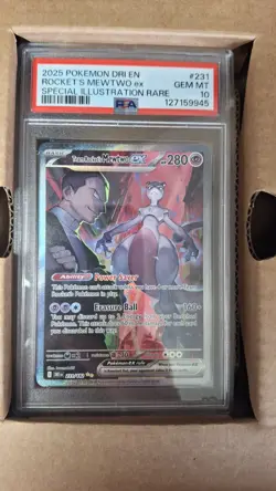 Pokemon TCG Team Rocket's Mewtwo EX Destined Rivals 231/182 GEM MT PSA 10 - Image 2