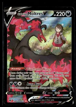 2022 Astral Radiance Trainer Gallery Holo Galarian Moltres V Ultra Rare - Image 1