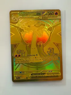Pokemon TCG English Gold Mega Charizard X EX Phantasmal Flames Mega Ultra Rare - Image 1