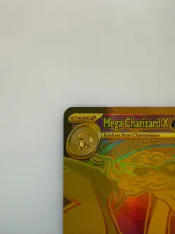 Pokemon TCG English Gold Mega Charizard X EX Phantasmal Flames Mega Ultra Rare - Image 2