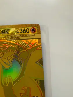 Pokemon TCG English Gold Mega Charizard X EX Phantasmal Flames Mega Ultra Rare - Image 3
