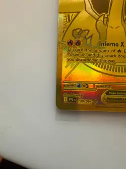 Pokemon TCG English Gold Mega Charizard X EX Phantasmal Flames Mega Ultra Rare - Image 5