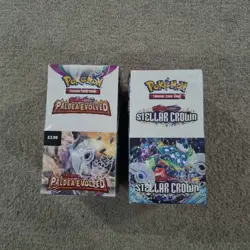 Pokemon TCG Stellar Crown Half Booster Box (18 Packs) New and Sealed - Image 1