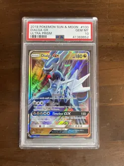 Pokemon TCG Dialga GX Ultra Prism Holo PSA 10 Mint Sun Moon - Image 1