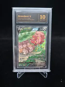 GREEDENT V 257 TCG 10 GEM MINT FUSION STRIKE 257/264 FA POKEMON TCG - Image 1