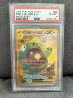 PSA 10 - IONO'S BELLIBOLT EX - 188/159 - JOURNEY TOGETHER JTG GOLD POKEMON ENG - Image 1