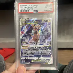 PSA 10 GEM MINT Pokemon TCG Crown Zenith Zeraora v star gg43 SWSH - Image 1