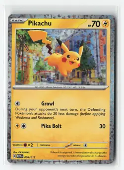 PIKACHU 006/015 2023 MCDONALD'S PROMO POKEMON TCG NM - Image 1
