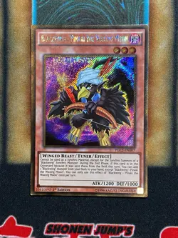 Yugioh Blackwing - Pinaki The Waxing Moon PGL2-EN007 Gold Secret Rare 1st Ed NM - Image 1