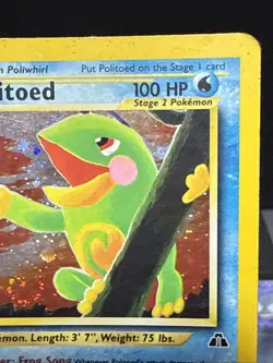 Pokemon Card Politoed 8/75 Neo Discovery Set Holo Rare With Swirl Played - Image 3