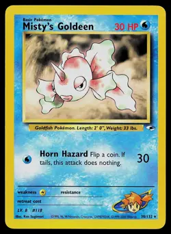Pokemon Card - Misty's Goldeen Gym Heroes 30/132 Rare Non Holo - Image 1