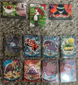 Lot of 11 Pokemon Topps Tv Animation Cards 1998 Jesse ~ Magnemite ~ Grimer - Image 1