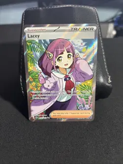 Pokemon TCG Stellar Crown Lacey Full Art Ultra Rare Holo Trainer Card 166/142 - Image 1