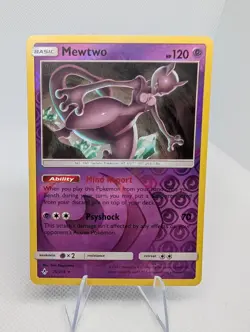 Mewtwo 75/214 - Unbroken Bonds SM Reverse Holo Pokemon TCG Card - NM - Image 1