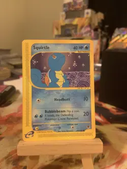 Pokemon Squirtle Expedition Non-Holo Card 132/165 Nintendo E-Reader Vintage NM - Image 1
