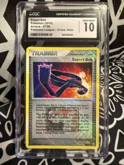 Expert Belt 87/99 Arceus Reverse Holo Uncommon Pokemon Trainer Card CGC 10 Gem - Image 1