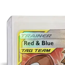 Pokemon Sun & Moon Cosmic Eclipse Red & Blue Tag Team 234/236 Rare Holo Card, NM - Image 3